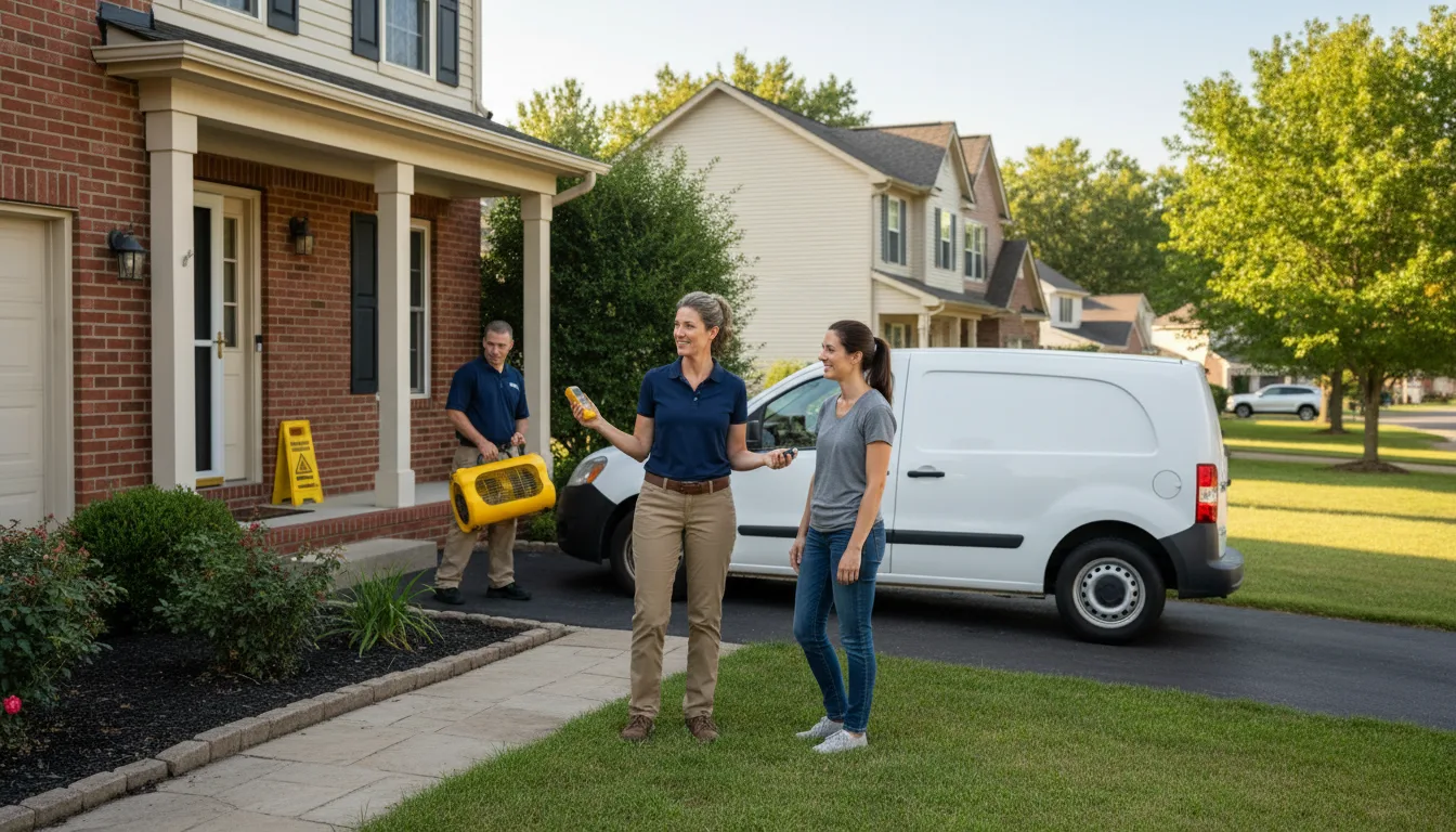 Water restoration image for Dehumidification And Cleanup Services in Slick, OK